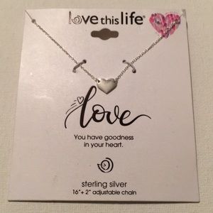 Silver heart necklace